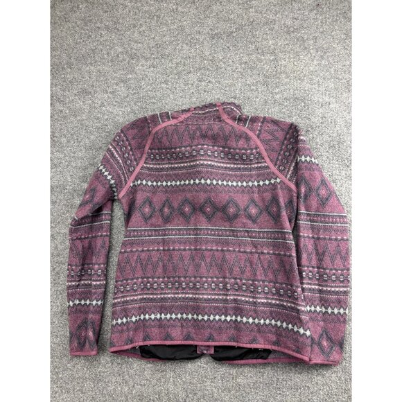 Smartwool Sweater Womens Medium Purple Full Zip Wool Knit Jacket Fair Isle - Picture 6 of 6